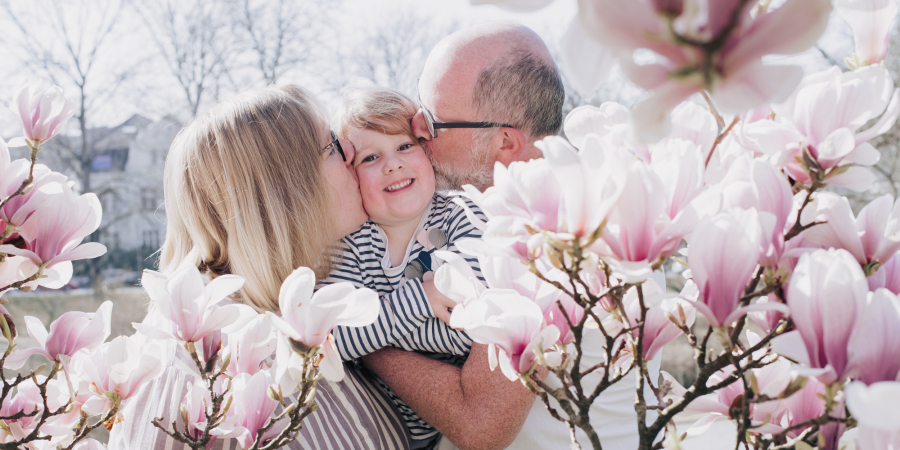 Familienfoto Magnolienblüte